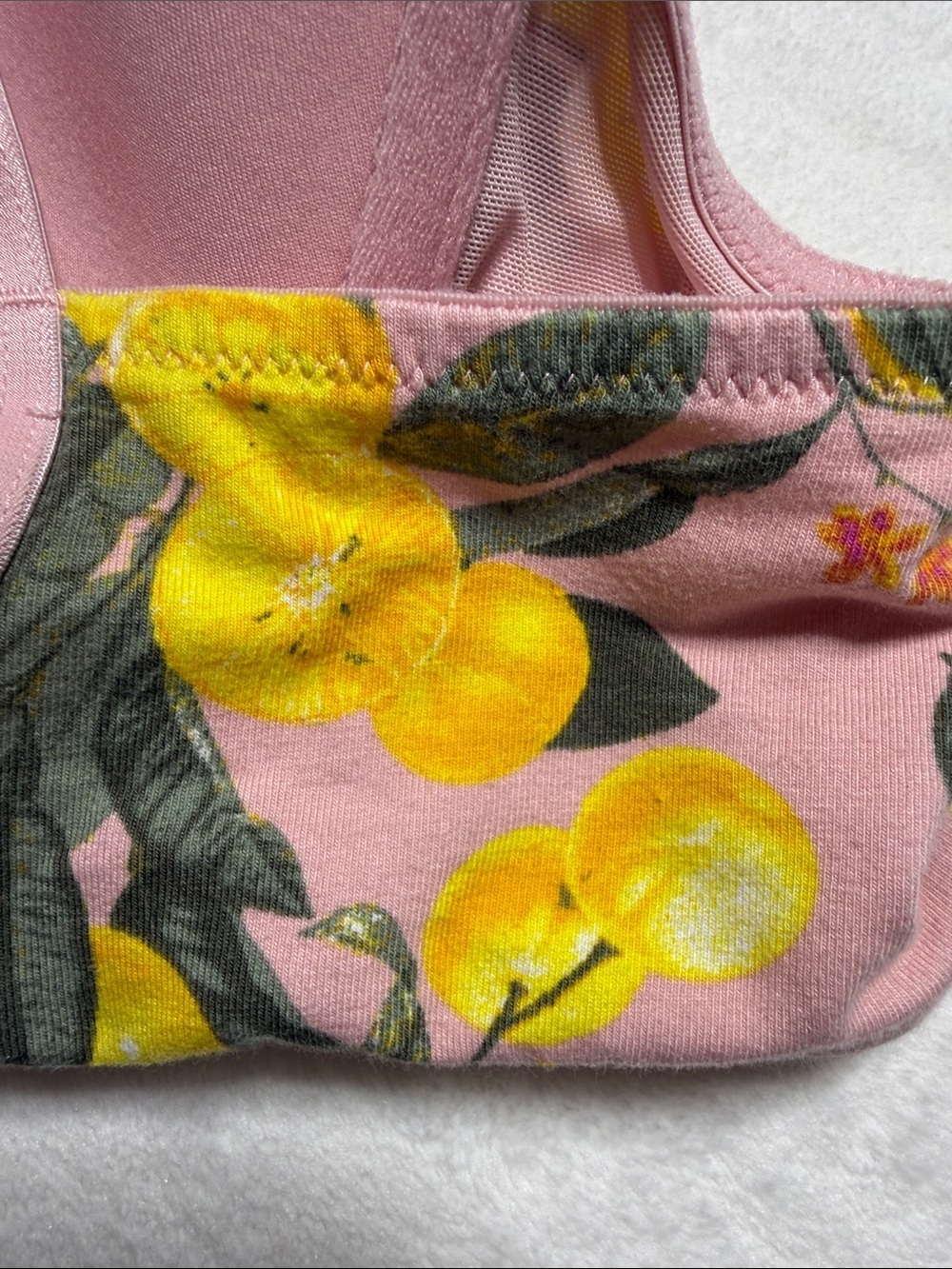Cacique Pink Lemon-Print Underwire Bra - Picture 5 of 7